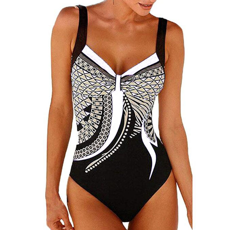 🩱🏊♀️2025 novi retro print novi jednodijelni kupaći kostim s retro printom-H