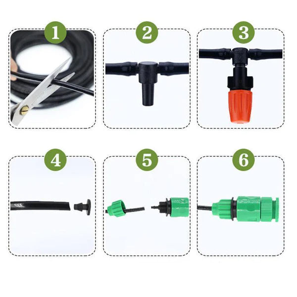Kit tevi automate de micro irigare pentru gradina, stropitor economisitor de apa