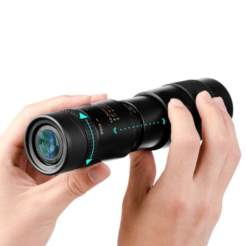 【🏆Produse populare】💥Binoclu portabil puternic cu zoom 10-300X HD Telescop profesional cu rază lungă de acțiune Monoculară lunetă cu vedere nocturnă scăzută pentru vânătoare_3983425