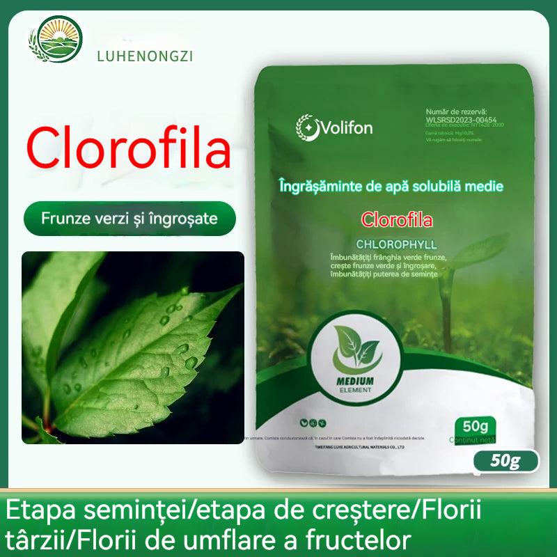 🌿🌿Îngrășământ solubil în apă cu clorofilă, îngrășământ foliar pentru flori, pomi fructiferi și legume, promovează creșterea rădăcinilor, creșterea răsadurilor și crește randamentul. Îngrășământ agricol solubil în apă.