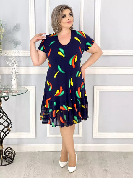 【S-5XL】2024 Noua respirabil Flower Swing imprimate fusta