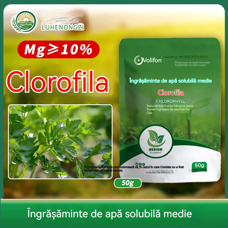🌿🌿Îngrășământ solubil în apă cu clorofilă, îngrășământ foliar pentru flori, pomi fructiferi și legume, promovează creșterea rădăcinilor, creșterea răsadurilor și crește randamentul. Îngrășământ agricol solubil în apă.
