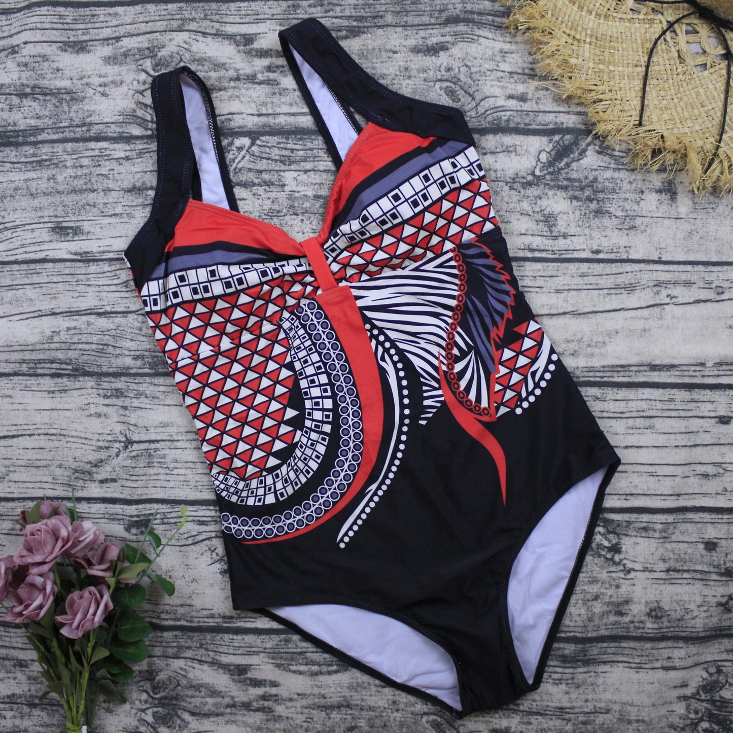 🩱🏊♀️2025 novi retro print novi jednodijelni kupaći kostim s retro printom-H