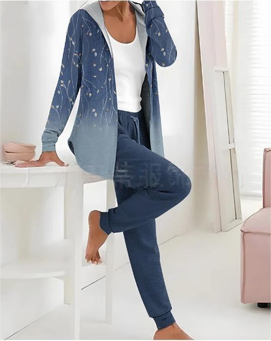 👕👖【S-3XL dugi rukavi + hlače】Jesen i zima novi ženski ležerni dvodijelni set s printom-H