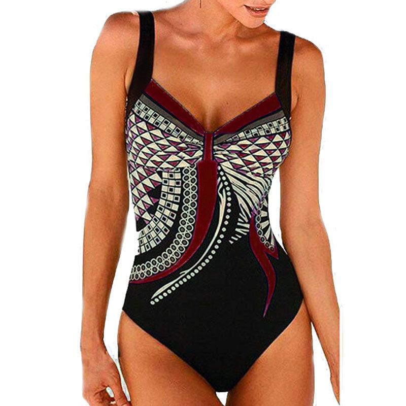 🩱🏊♀️2025 novi retro print novi jednodijelni kupaći kostim s retro printom-H