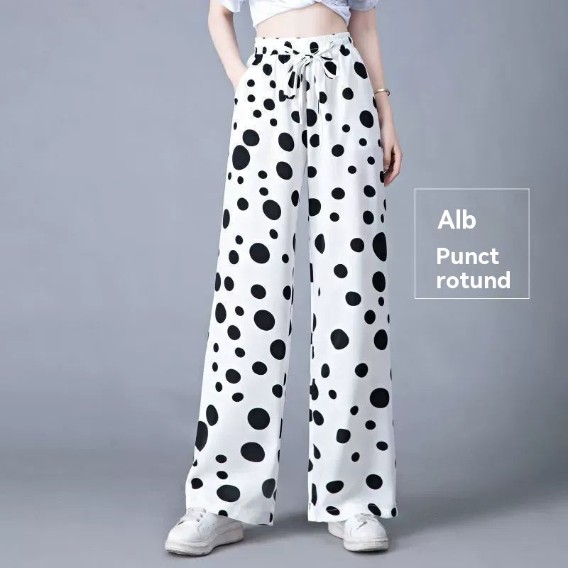 š„ć40-105KGćšPantaloni casual de damÄ din mÄtase glacialÄ, mÄrime mare, croialÄ slim, prietenoČi cu pielea Či respirabili