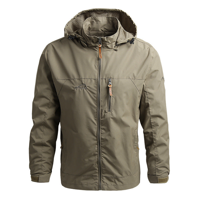 【M~5XL】2025 Chaqueta deportiva a prueba de viento para montañismo al aire libre para hombres--E