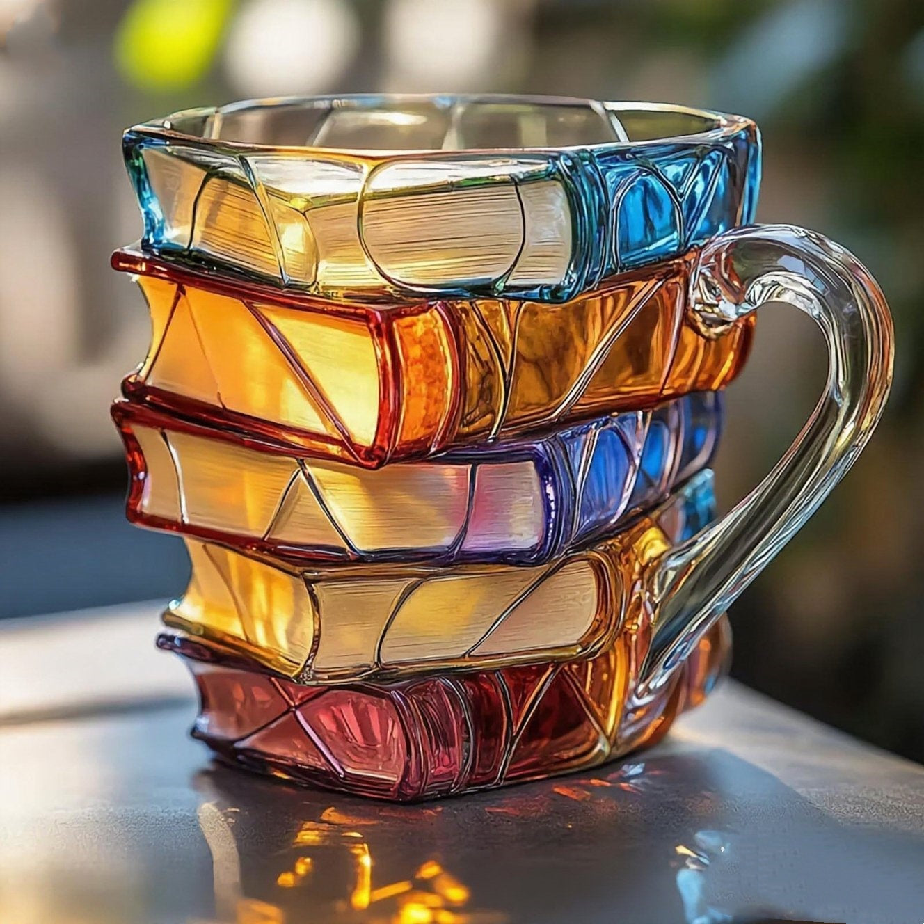 【Cumpărați unul și primiți unul gratuit】📚Ceașcă de cafea pictată 3D în formă de carte-4031515-R