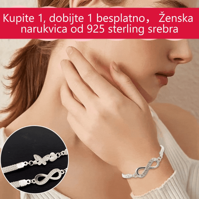 【🎁Kupite 1, dobijte 1 besplatno】✨Ženska narukvica od 925 sterling srebra-H