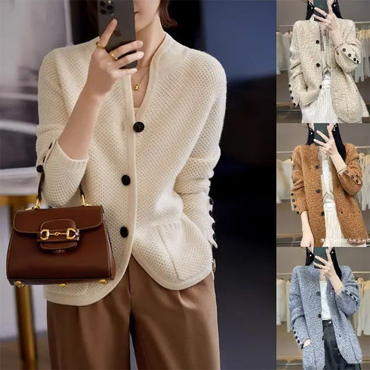 【S-2XL】Elegante cárdigan francés de cachemira retro-E