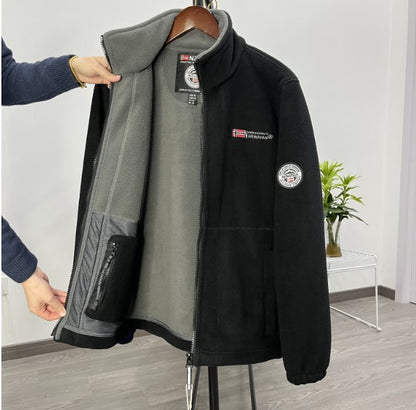 Chaqueta de Terciopelo Grueso de Lana para Hombre, Talla Grande, Cálida y Cómoda para Otoño e Invierno【40% de Descuento】-E