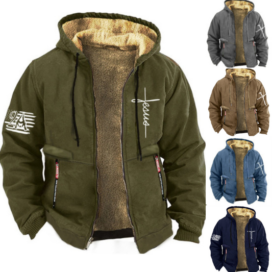 ✨【S-3XL】Moderna muška, meka, topla, deblja lagana jakna od baršuna za jesen i zimu.-H