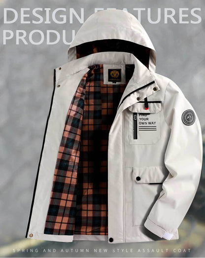 🔥【M~4XL】 2024 Nueva chaqueta de montañismo al aire libre impermeable a prueba de viento para hombres -E