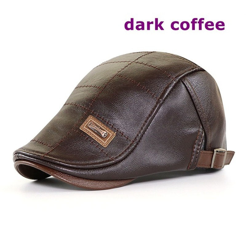 🧢【Compra 1 y obten 1 gratis】🔥 Boina de cuero vintage de primera calidad-E