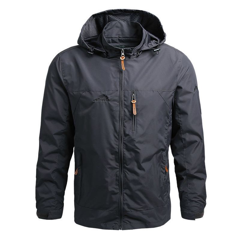 【M~5XL】2025 Chaqueta deportiva a prueba de viento para montañismo al aire libre para hombres--E