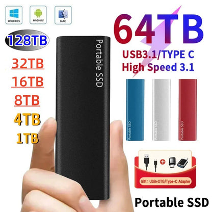 【32TB】⚡Disco duro USB 3.0 multipropósito rápido | Transferencia rápida, amplia compatibilidad, almacenamiento sin preocupaciones 💻📦-E