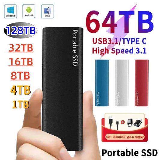 【32TB】⚡Disco duro USB 3.0 multipropósito rápido | Transferencia rápida, amplia compatibilidad, almacenamiento sin preocupaciones 💻📦-E