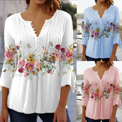 😍【Időkorlátozott ajánlat】Stílusos női V-nyakú póló [S-5XL]-U