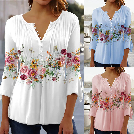 😍【Időkorlátozott ajánlat】Stílusos női V-nyakú póló [S-5XL]-U