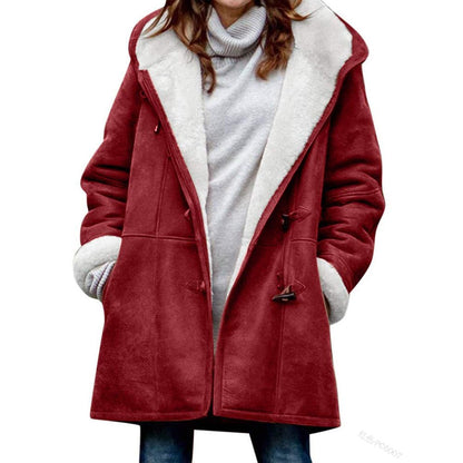 🐏🥼💖【Nueva colección de invierno 43% de descuento】2025 Abrigo de mujer elegante y cálido de ante con forro polar, S-5XL, abrigo de invierno/para el día a día-E