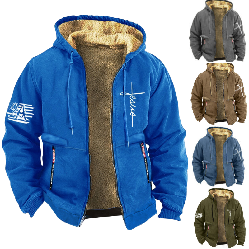 ✨【S-3XL】Moderna muška, meka, topla, deblja lagana jakna od baršuna za jesen i zimu.-H