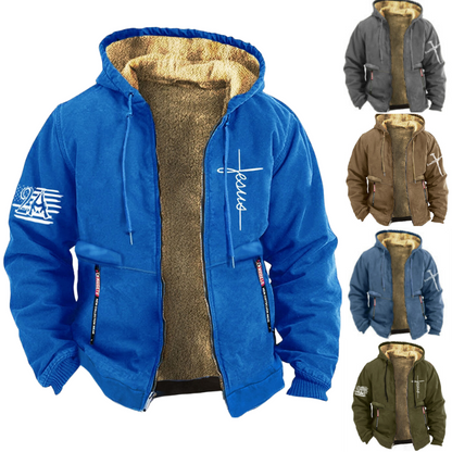 ✨【S-3XL】Moderna muška, meka, topla, deblja lagana jakna od baršuna za jesen i zimu.-H