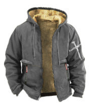 ✨【S-3XL】Moderna muška, meka, topla, deblja lagana jakna od baršuna za jesen i zimu.-H