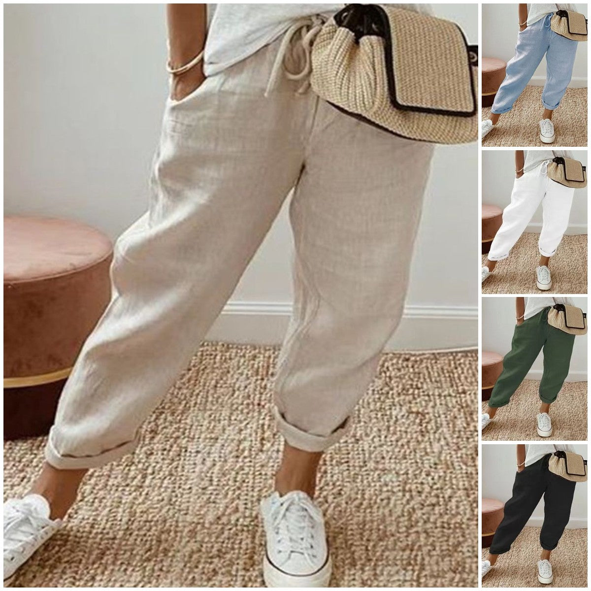 😍💕 Último día de la oferta: -60% de DESCUENTO 💕 Ropa casual de algodón y lino para mujer-E