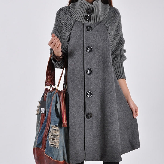 👗[43 % popust🔥🔥]【M-5XL】Nov ležerni volnen plašč srednje dolžine-L