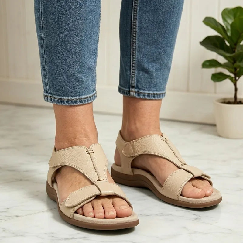✨ Puha valódi bőr női szandál vastag talppal – kényelem és stílus egyben! 👡-U