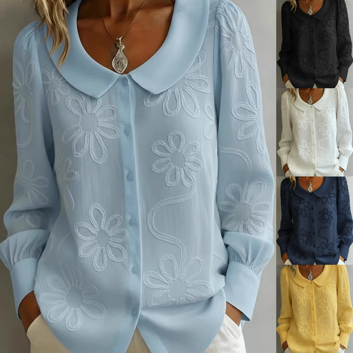 👚Camisa bordada retro francesa de 2026【S-2XL】-E