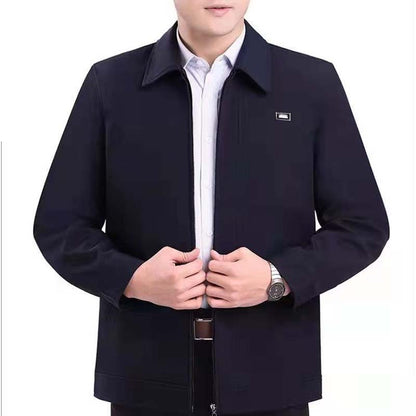 Kurtka męska Classic Jacket 2025 - zapięcie na zamek błyskawiczny i guziki z jednej strony