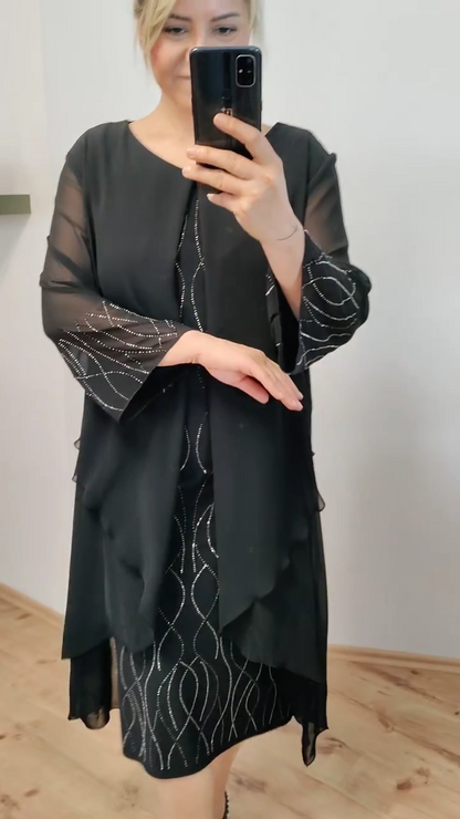 🍂【S-5XL】👗2025 Wiosna Nowa Moda Szyfonowa Sukienka