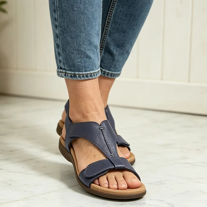 ✨ Puha valódi bőr női szandál vastag talppal – kényelem és stílus egyben! 👡-U
