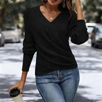🔥【Compra 1 y llévate 1 gratis】Elegante suéter de punto para mujer de estilo casual, pulóver cálido de manga larga para primavera y otoño-E