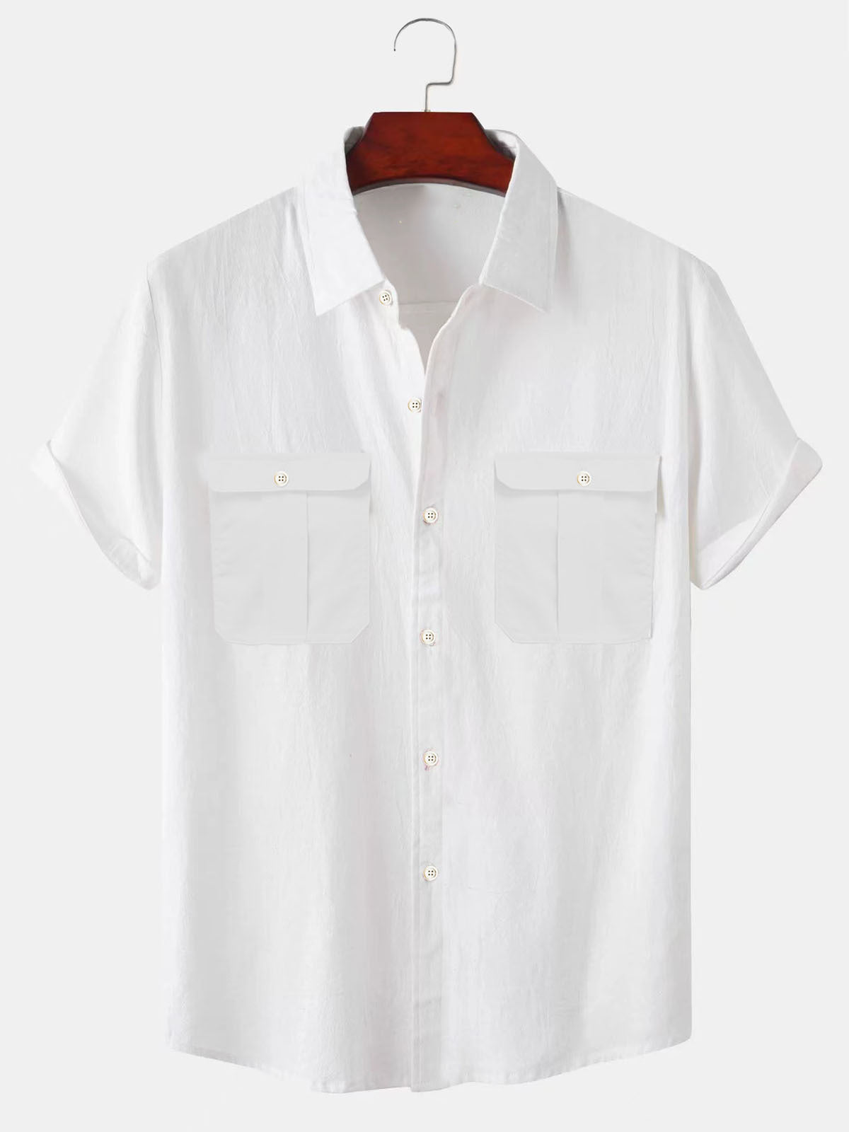 [🏖️🔥Wyprzedaż letnia] [M-5XL] Nowa letnia męska prosta lniana koszula - przyjazna dla skóry i miękka-V