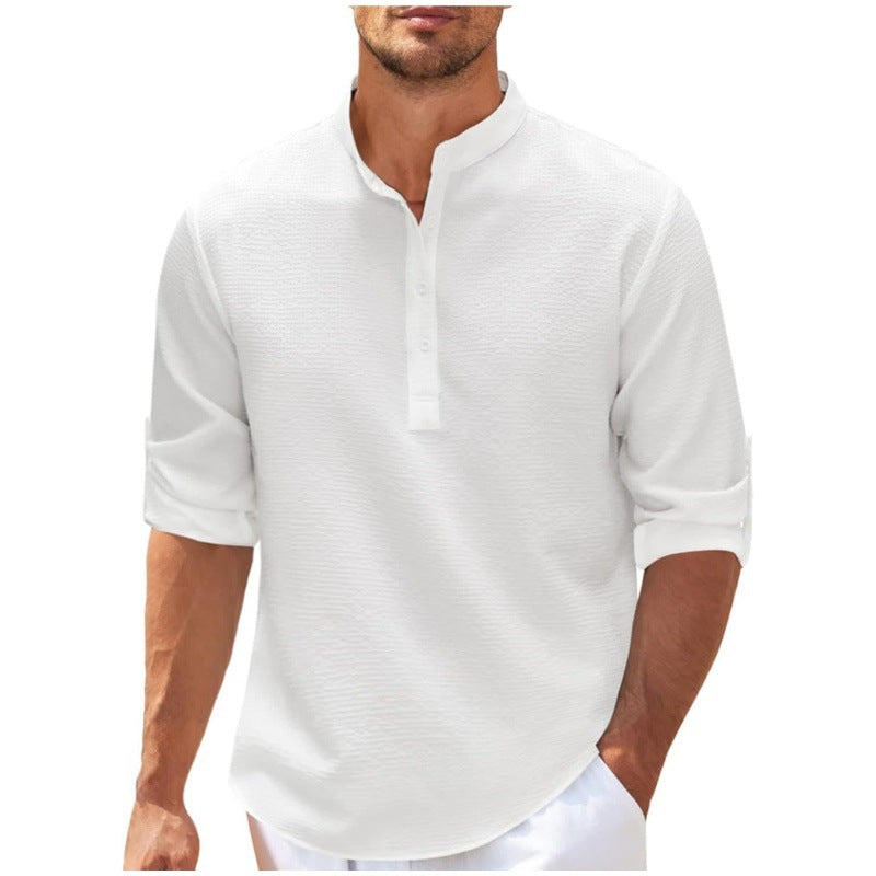 🔥【S–5XL】Férfi légáteresztő pamut-len ing – kényelmes, könnyű és bő szabású-U