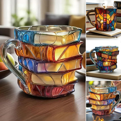 ☕【Korlátozott ideig érvényes kedvezmény🔥】Legkelendőbb kávéscsésze📚3D festett, könyv alakú kávéscsésze-U