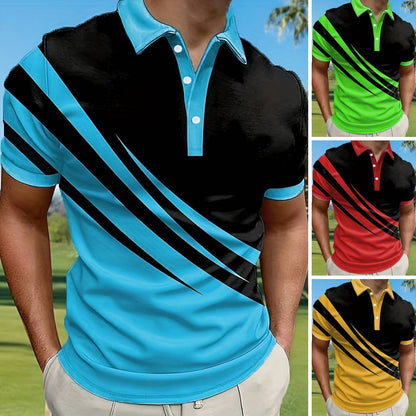 🔥👔【S-6XL】Nové letní pruhované polo tričko -Z
