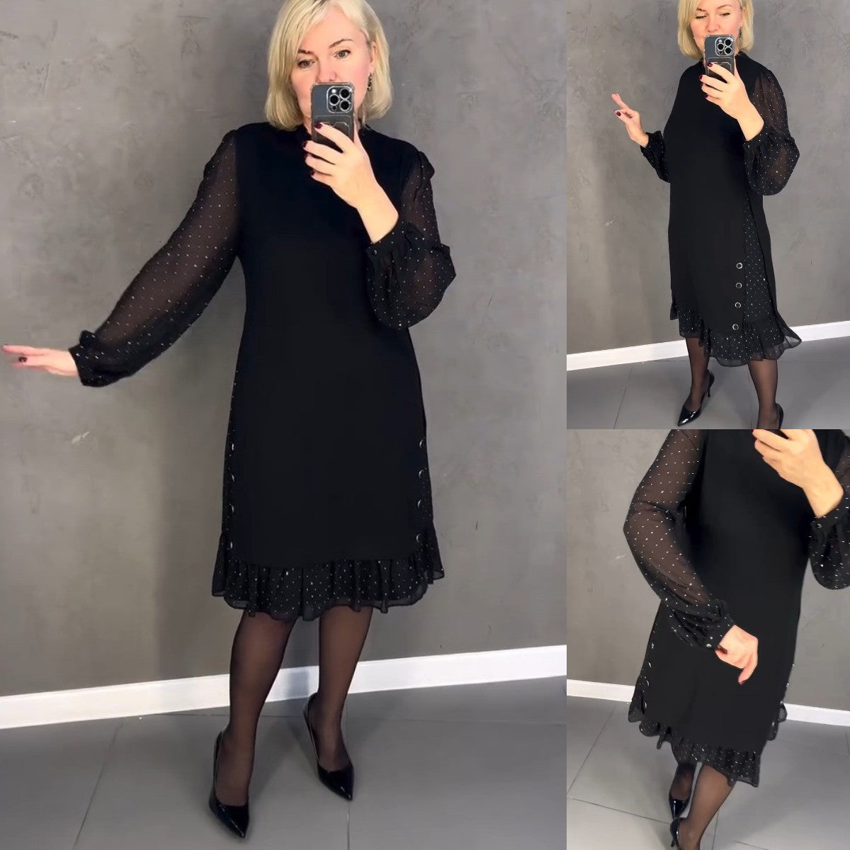 💖【S-5XL】Stil nou de toamnă și iarnă elegant de înaltă calitate, rochie-R