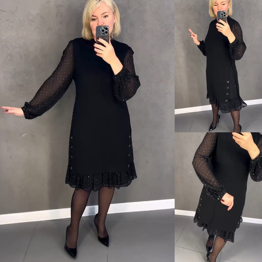 💖【S-5XL】Stil nou de toamnă și iarnă elegant de înaltă calitate, rochie-R