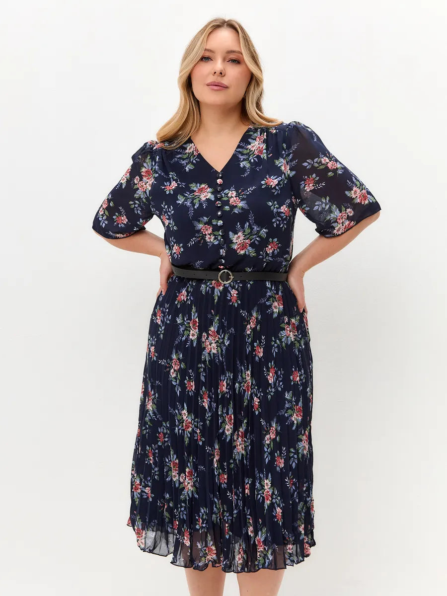 【🏆Produse noi, foarte bine vândute】🌸💥【S-5XL】Rochie elegantă nouă, cu imprimeu
