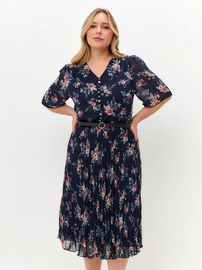 【🏆Produse noi, foarte bine vândute】🌸💥【S-5XL】Rochie elegantă nouă, cu imprimeu
