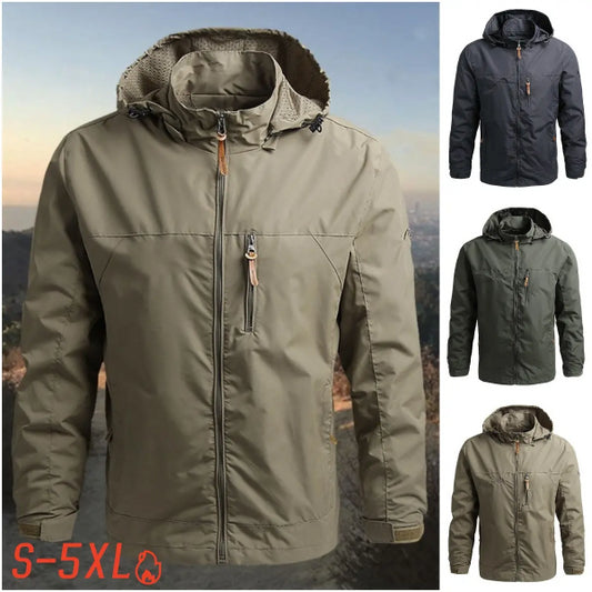 【M~5XL】2025 Chaqueta deportiva a prueba de viento para montañismo al aire libre para hombres--E