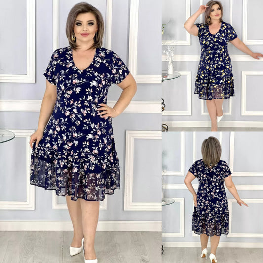 🌸👗【S–5XL】✨Rochie florală elegantă de vară 2025 – lejeră, modernă și confortabilă 🔥