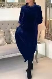 🌈🍃【S-5XL】2025 wczesna wiosna nowa wysokiej jakości aksamitna elegancka sukienka retro3909065