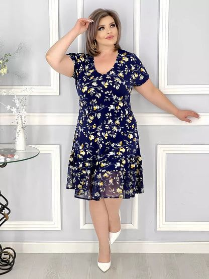 🌸👗【S–5XL】✨Rochie florală elegantă de vară 2025 – lejeră, modernă și confortabilă 🔥