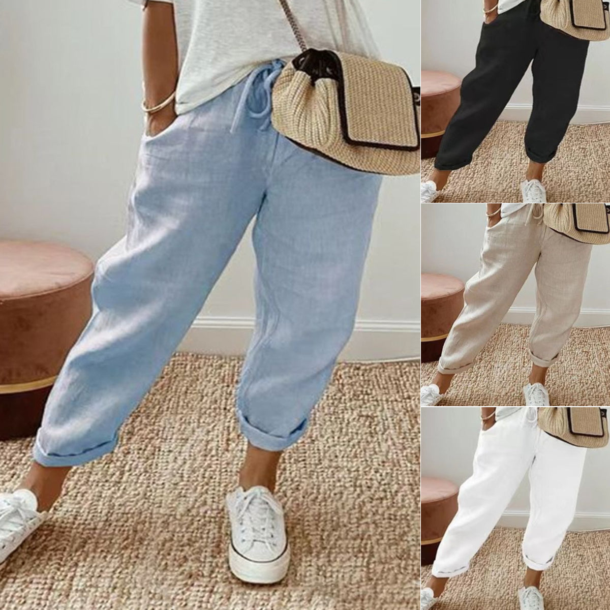 😍💕 Último día de la oferta: -60% de DESCUENTO 💕 Ropa casual de algodón y lino para mujer-E