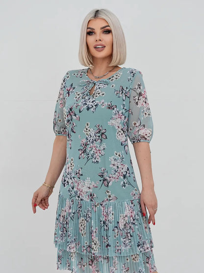 👗❤️【S-5XL】Rochie elegantă și la modă din dantelă plisată