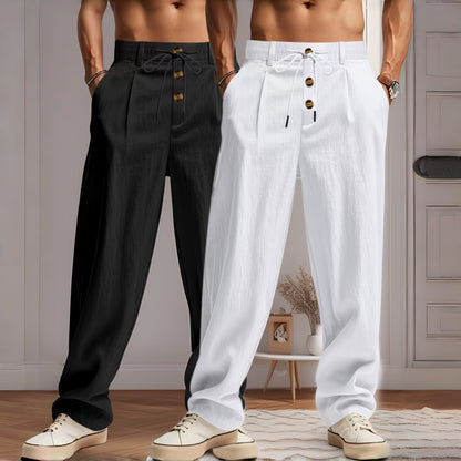 👖👖【S-3XL】¡Oferta por tiempo limitado! Pantalones caseros de hombre de alta calidad. Corte entallado y recto, transpirables y cómodos.-U